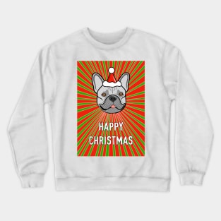 Frenchie Dog Christmas Greeting Crewneck Sweatshirt